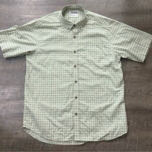 Mountain Khakis Men's L Plaid Short Sleeve Shirt Cotton Outdoor Hiking Fishing